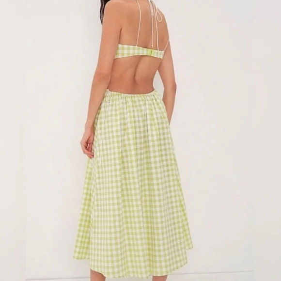 New!For Love and‎ Lemons Maureen Midi Gingham Dress